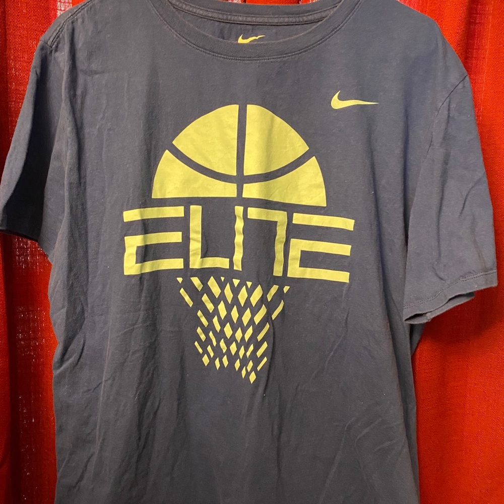 Nike- Elite Tee ,Blue with Light Blue‎ imprint-XL